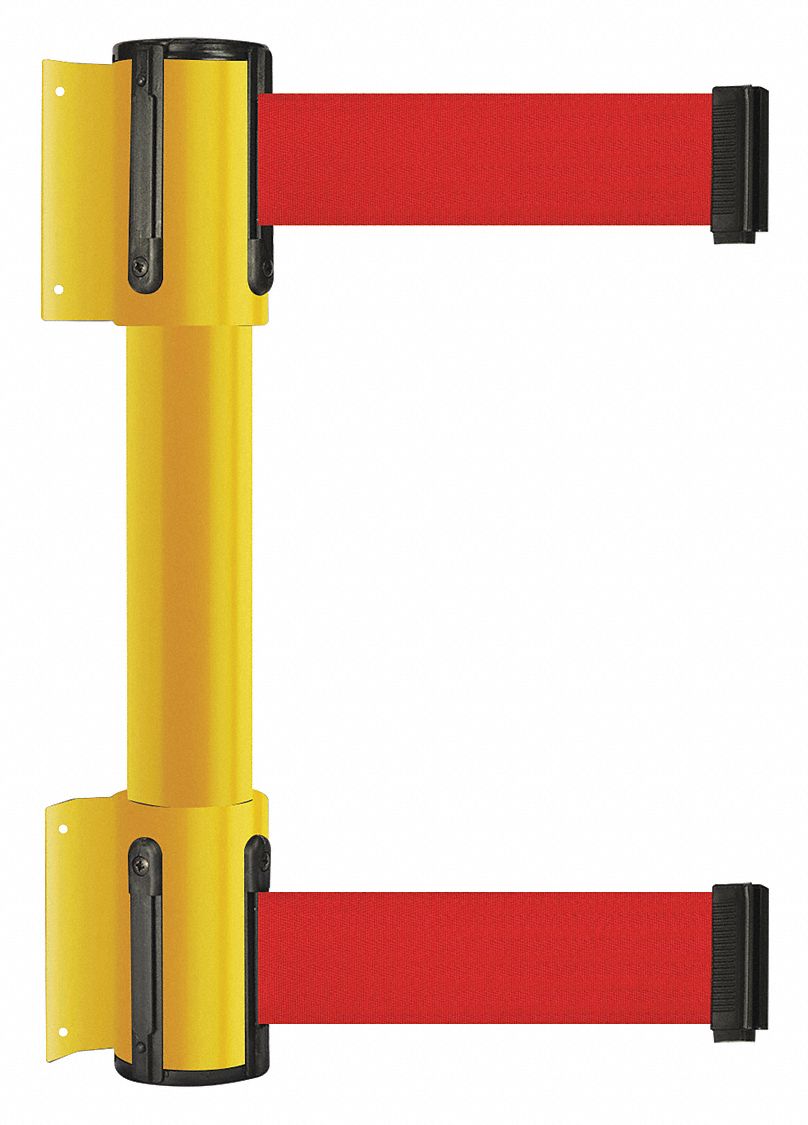 Belt Barrier, 13 ft, 2 inW, Yellow