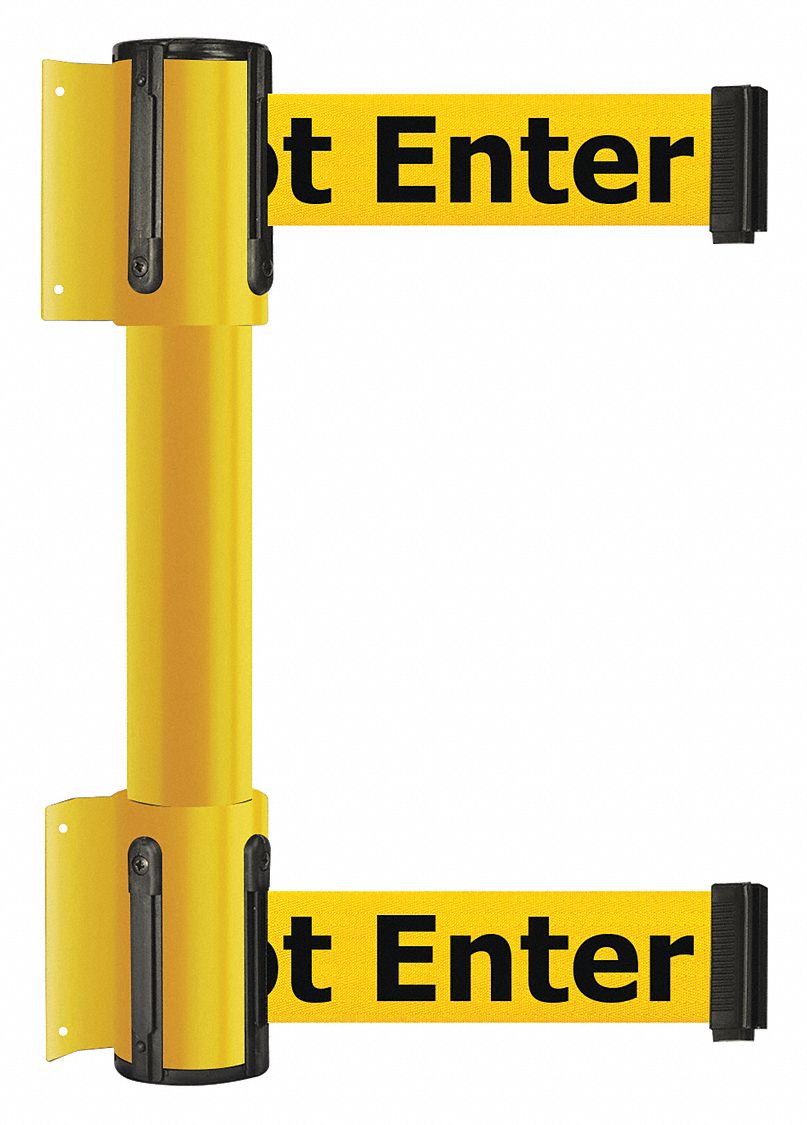 Belt Barrier, Caution-Do Not Enter, Yellow