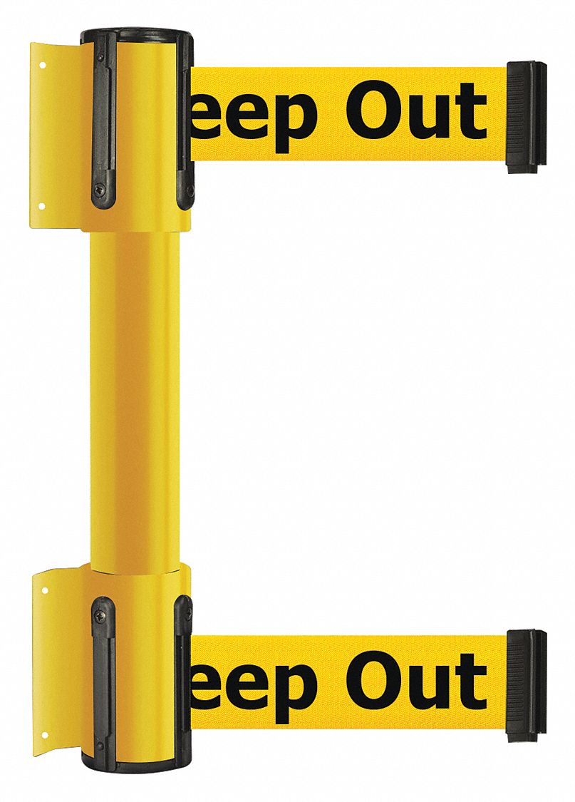 Belt Barrier, Danger - Keep Out, Yellow