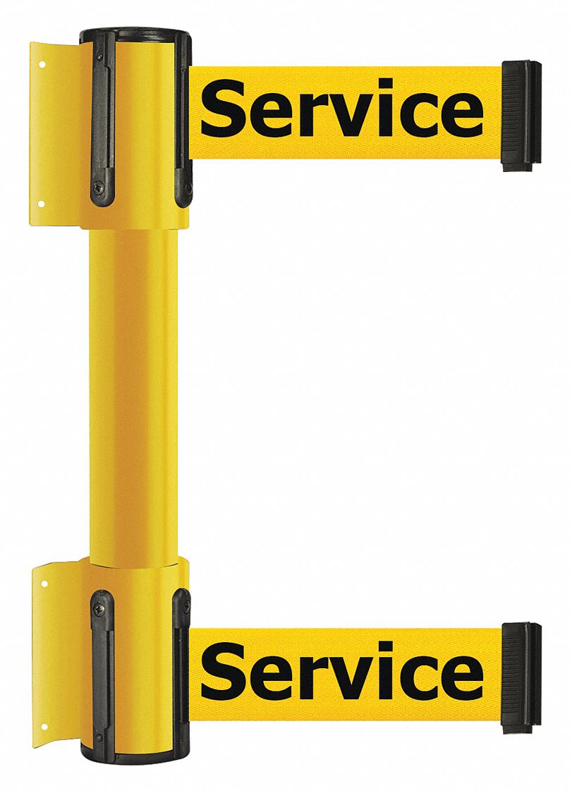 Belt Barrier, Out Of Service, Yellow