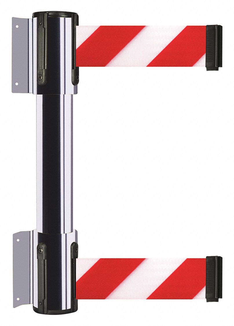 Belt Barrier, Red w/White Stripe