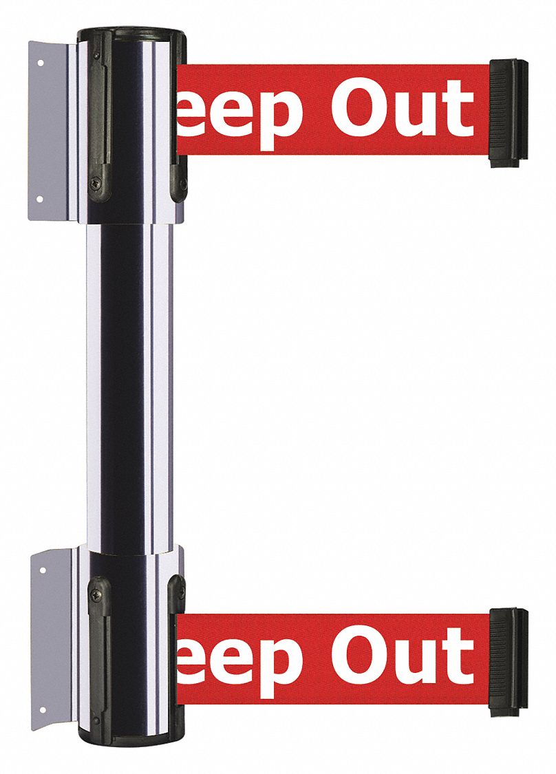 Belt Barrier, 13 ft, 2 Belts, 2 inW