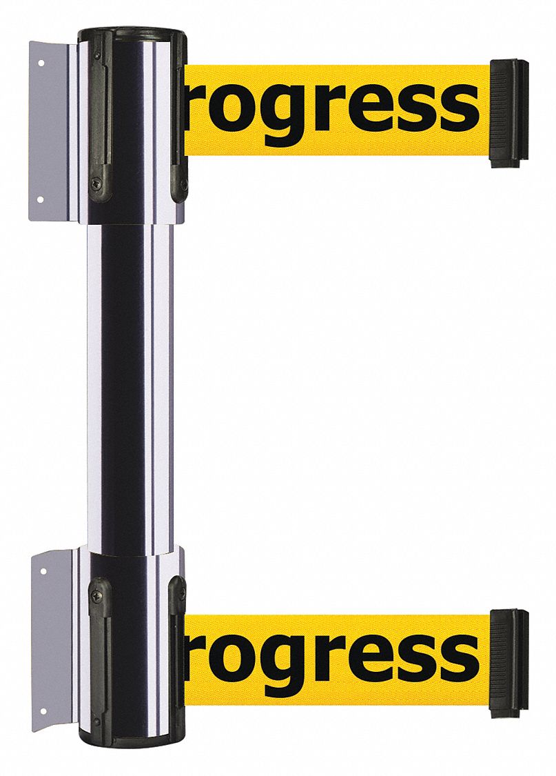 Belt Barrier, Cleaning In Progress, Polish