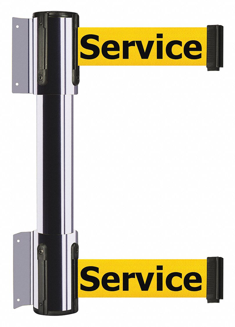 Belt Barrier, Out Of Service, Chrome