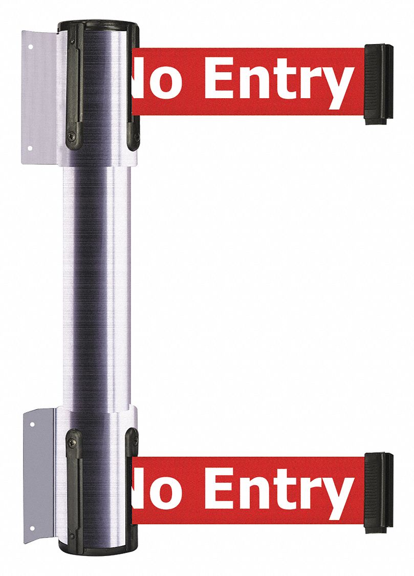 Belt Barrier, No Entry, Satin Chrome