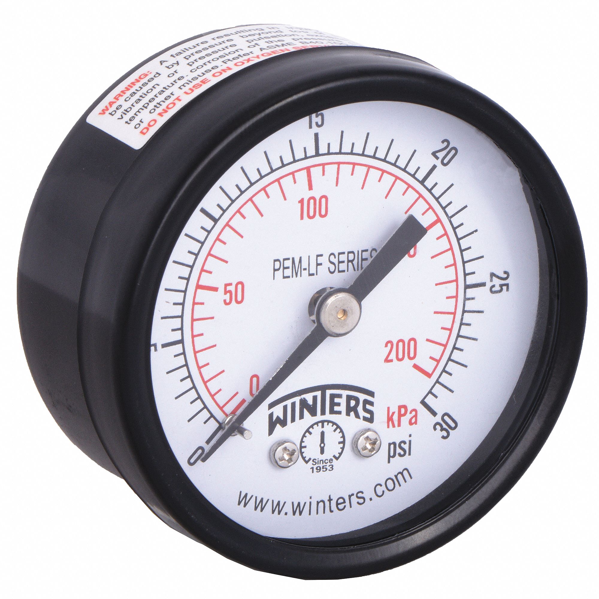 GAUGE,PRESSURE,2IN.,0 TO 30 PSI