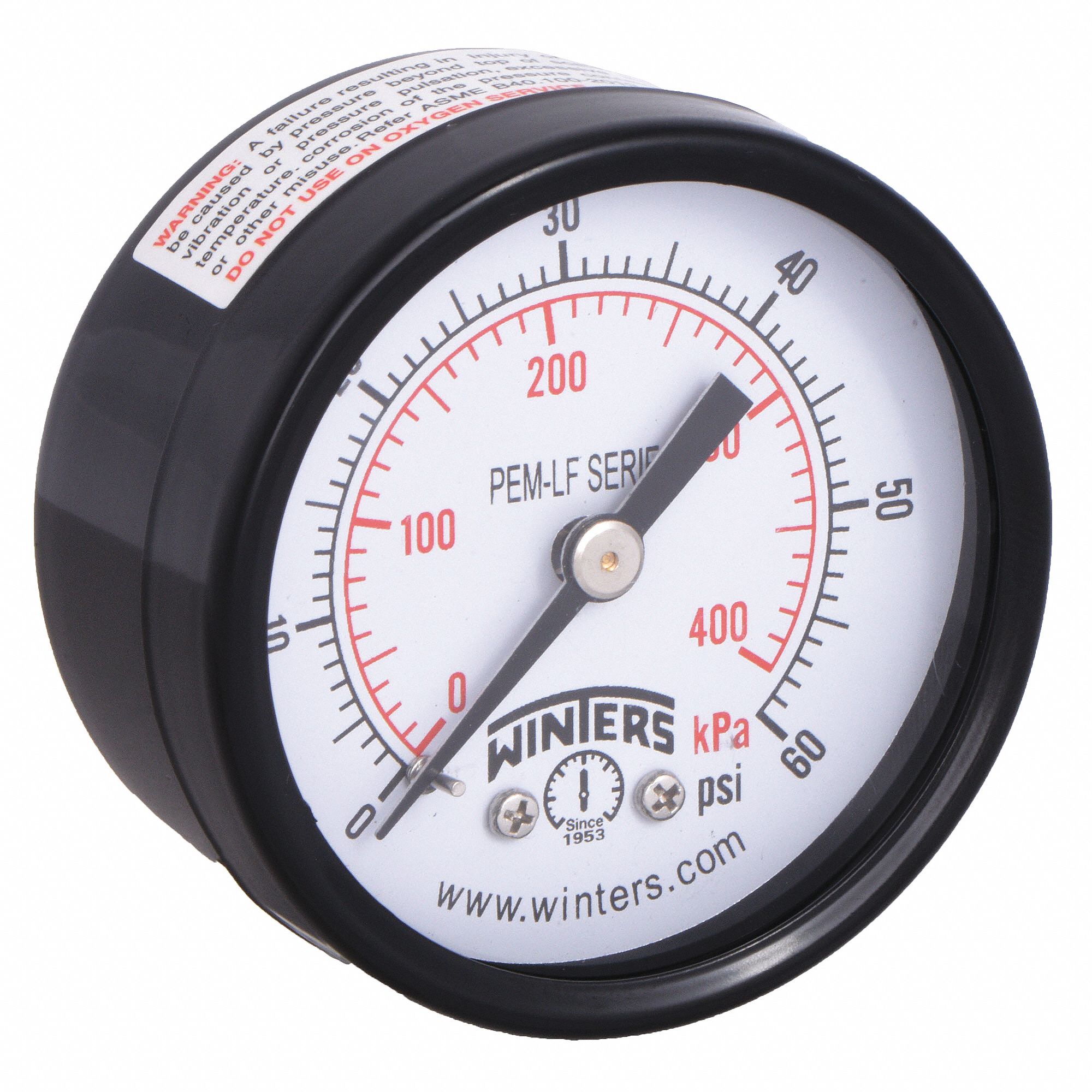 GAUGE,PRESSURE,2IN.,0 TO 60 PSI