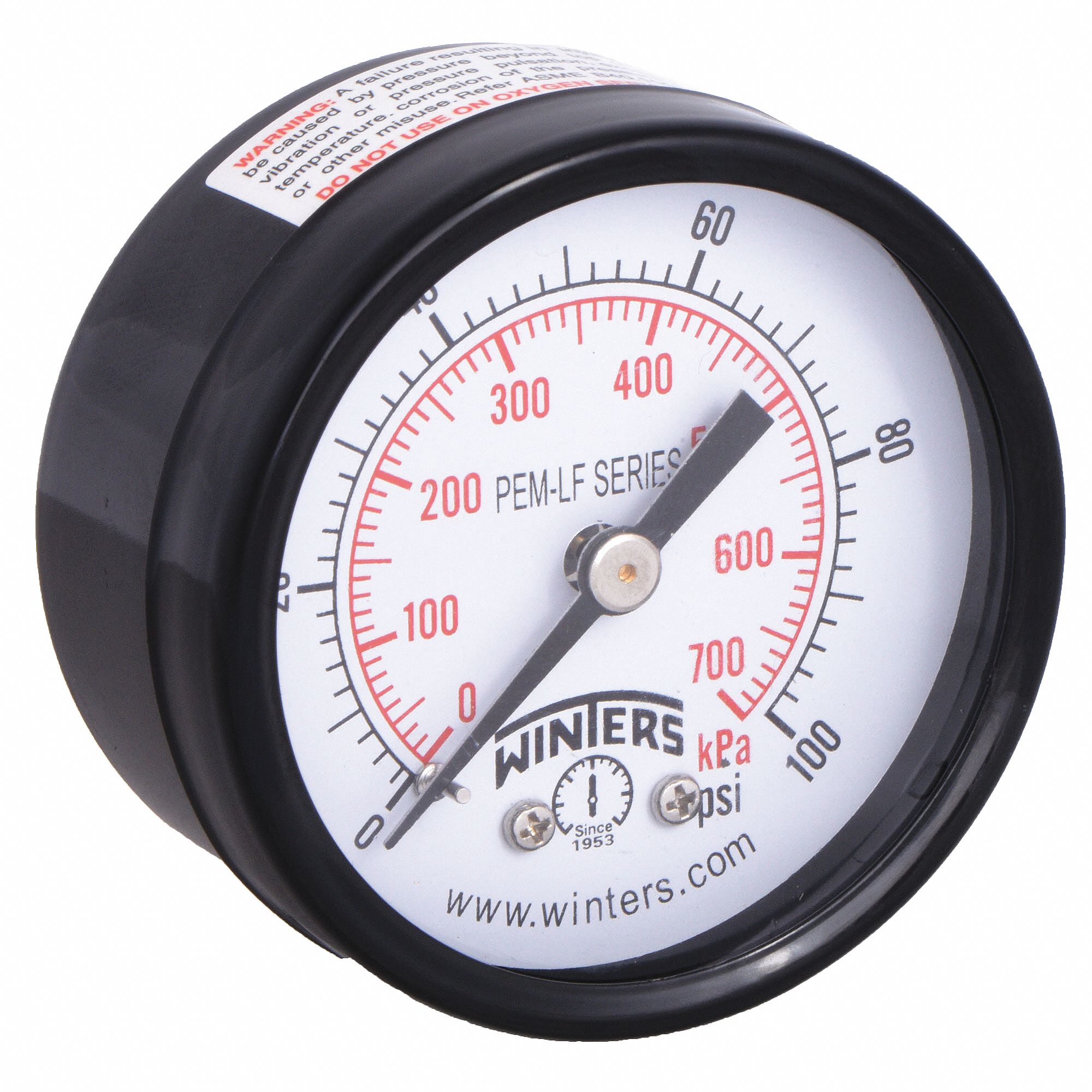 MANOMETRE,2 PO,0-100 LB/PO2