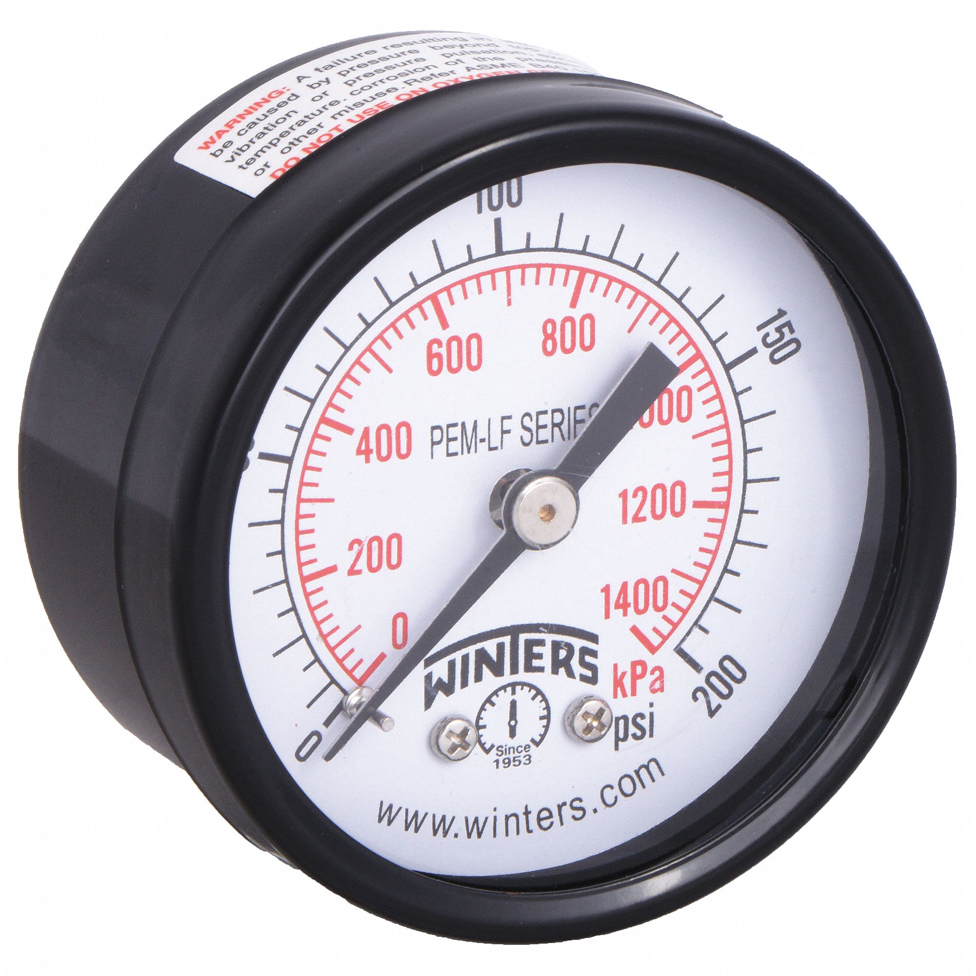 GAUGE,PRESSURE,2IN.,0 TO 200 PSI