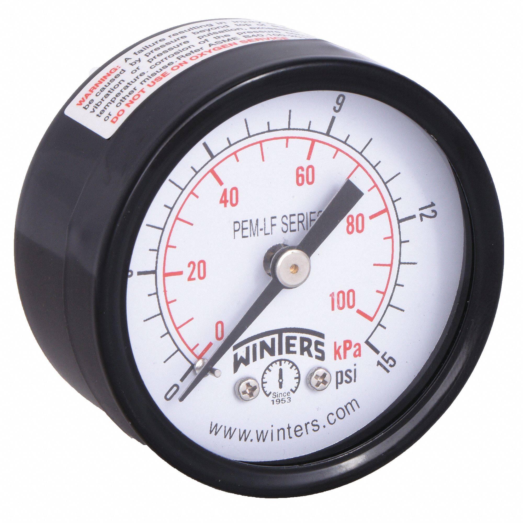 MANOMETRE,2 PO,0-15 LB/PO2