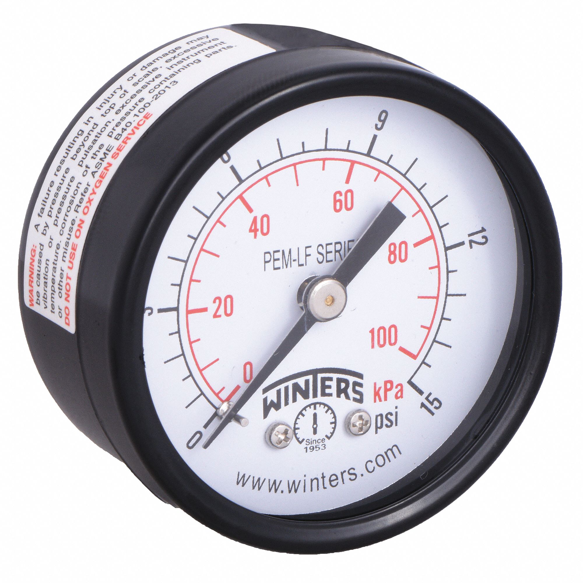 GAUGE,PRESSURE,2IN.,0 TO 15 PSI