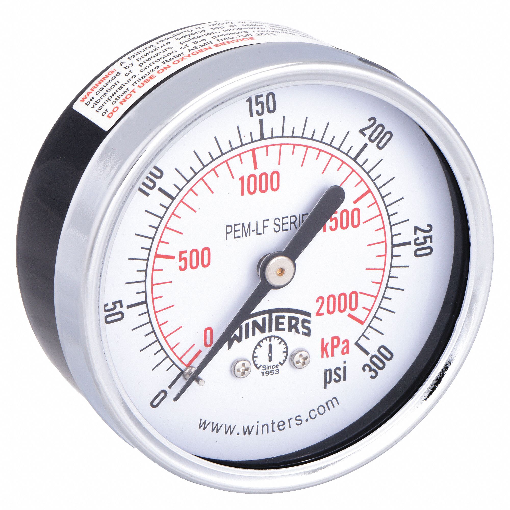 MANOMETRE,2-1/2 PO,0-300 LB/PO2