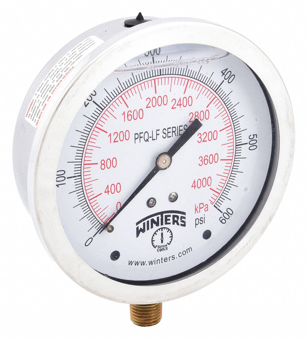 LEAD-FREE PRESSURE GAUGE,FULL SCALE