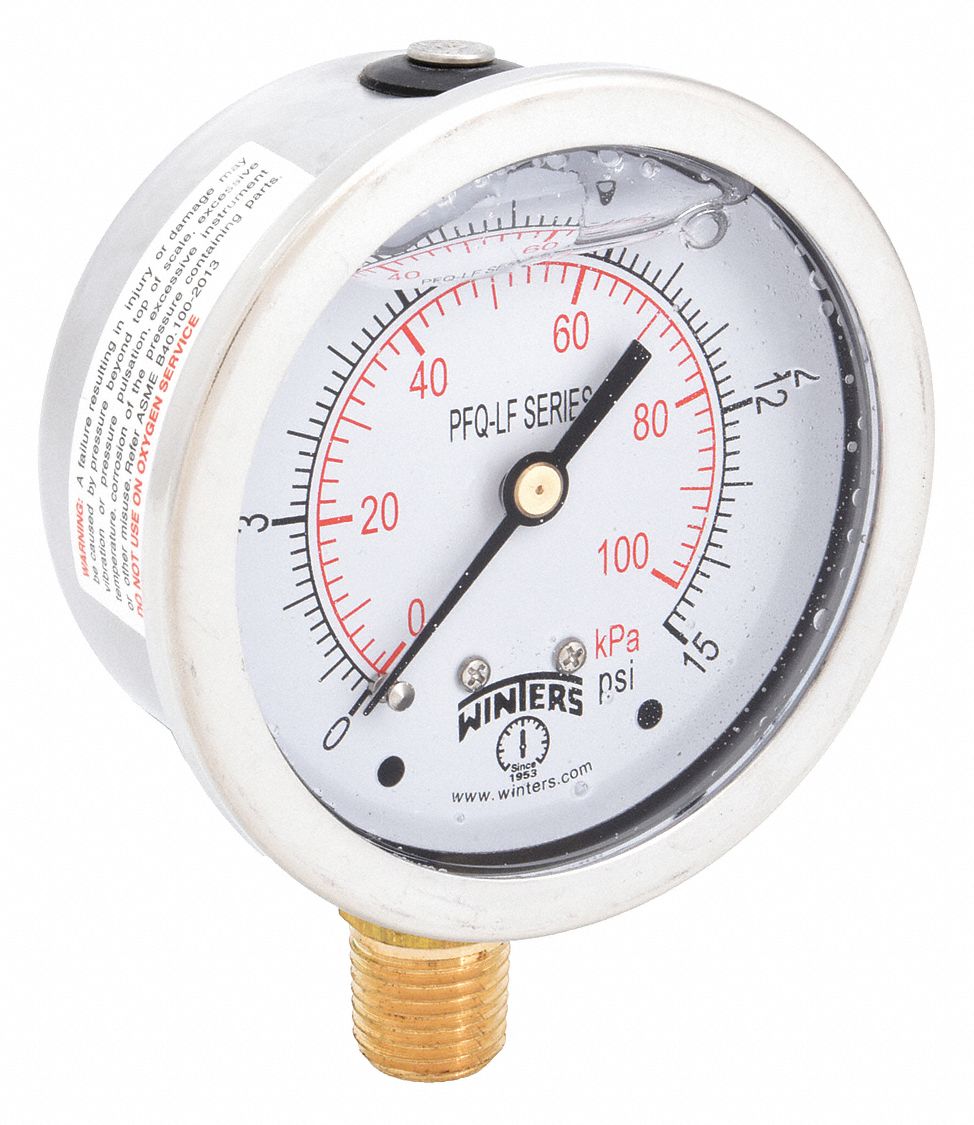 LEAD-FREE PRESSURE GAUGE,FULL SCALE