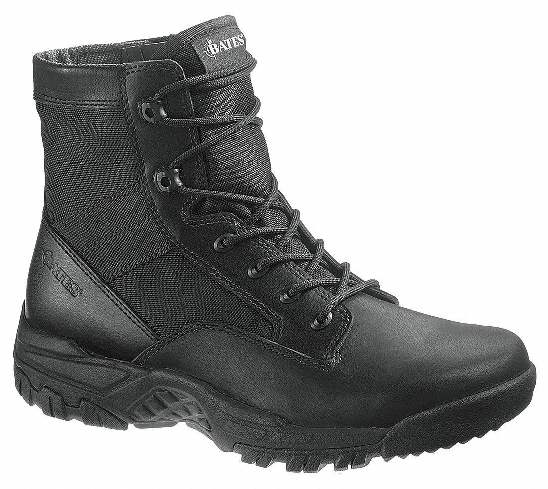 Military/Tactical, 11, M, Men's, Black, Plain Toe Type, 1 PR - Grainger