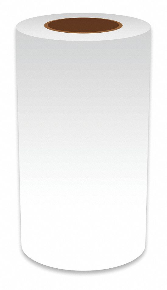 Continuous Label Stock: 9 in x 150 ft, Vinyl, Clear (Gloss), Indoor/Outdoor