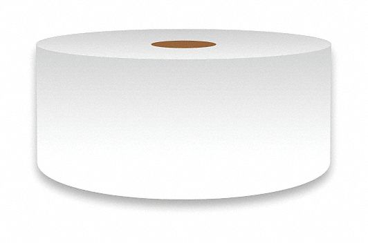 Continuous Label Stock: 2 in x 150 ft, Vinyl, Clear (Gloss), Indoor/Outdoor