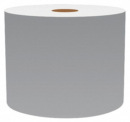 Continuous Label Stock: 4 in x 150 ft, Vinyl, Gray (Gloss), Indoor/Outdoor