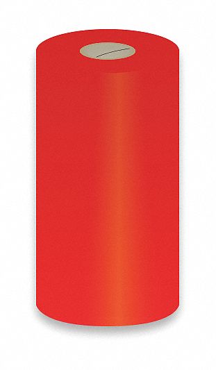 Single-Color Printer Ribbon: 4 5/32 in x 984 ft, Red, Wax/Resin, VNMR110R1, 250 Panel Sets