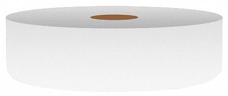 Continuous Label Stock: 1 in x 150 ft, Vinyl, White (Gloss), Indoor/Outdoor