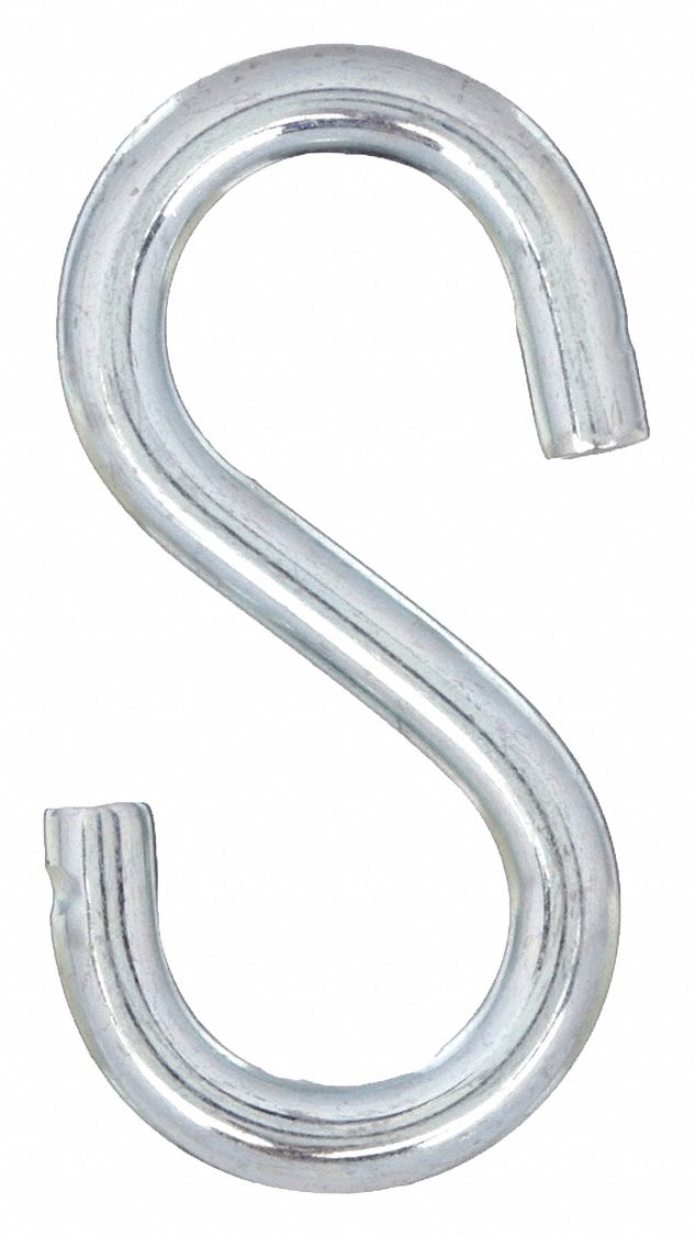 GRAINGER APPROVED S HOOK,3/16 IN. OPENING,1-1/4 IN. - S Hooks ...