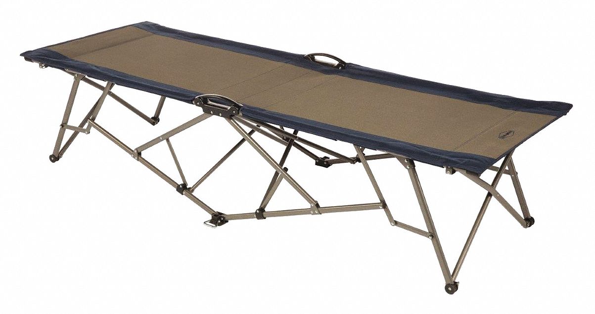 KAMPRITE TENT COT INC, Blue/Gray, 79 in Lg, EZ Fold Cot 36UV16FC811