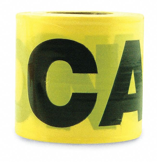 RUBAN SIGNALISATION,CAUTION,JAUNE,3 PO