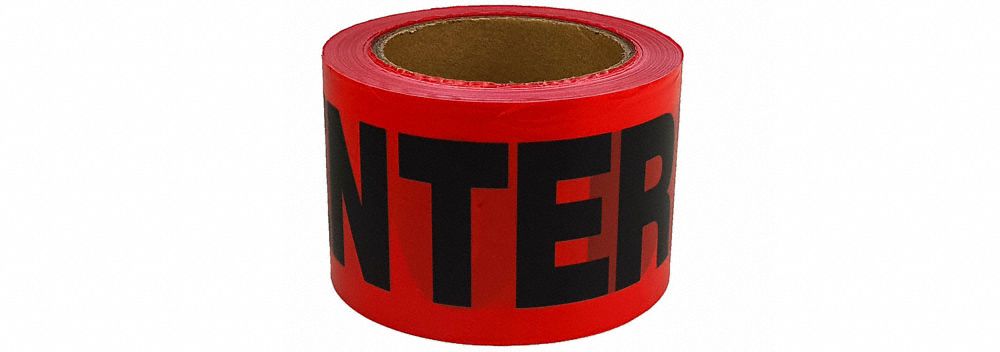BARRICADE TAPE,RED,300 FT L,2 MIL TH