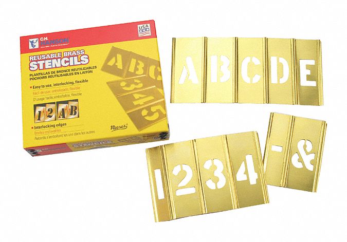 Interlocking Brass Stencil Set 1/2 45pcs