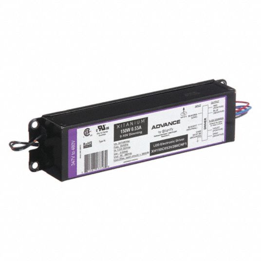 ADVANCE LED Driver: 347 to 480V AC, 120 to 280V DC, 0.53ADC, 150W