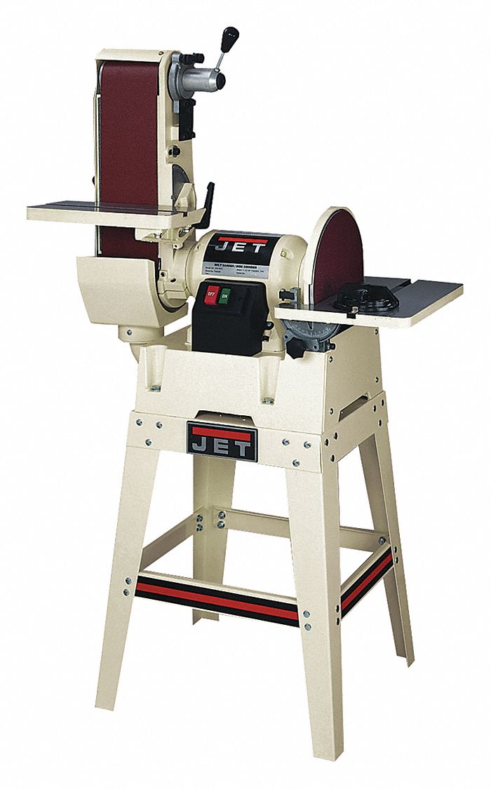 Belt and Disc Sander: For Wood, 230 V, Single-Phase, 1 1/2 hp, 6 in x 48 in Belt, 12 in Disc