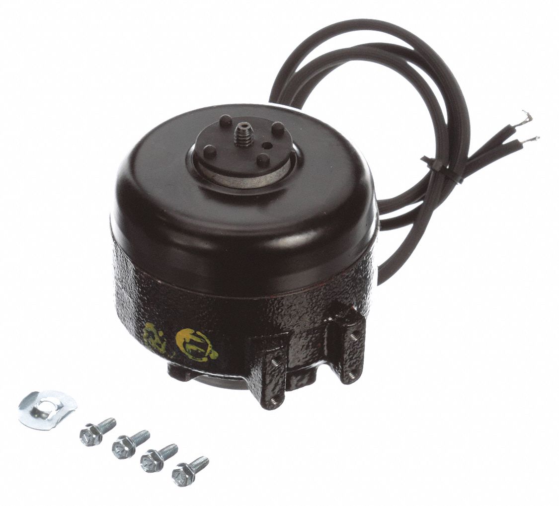 UNIT BEARING MOTOR, CAST IRON FRAME, REAR/DOUBLE FOOT MOUNTING, 9 W OUTPUT, 115 V AC, CCWLE
