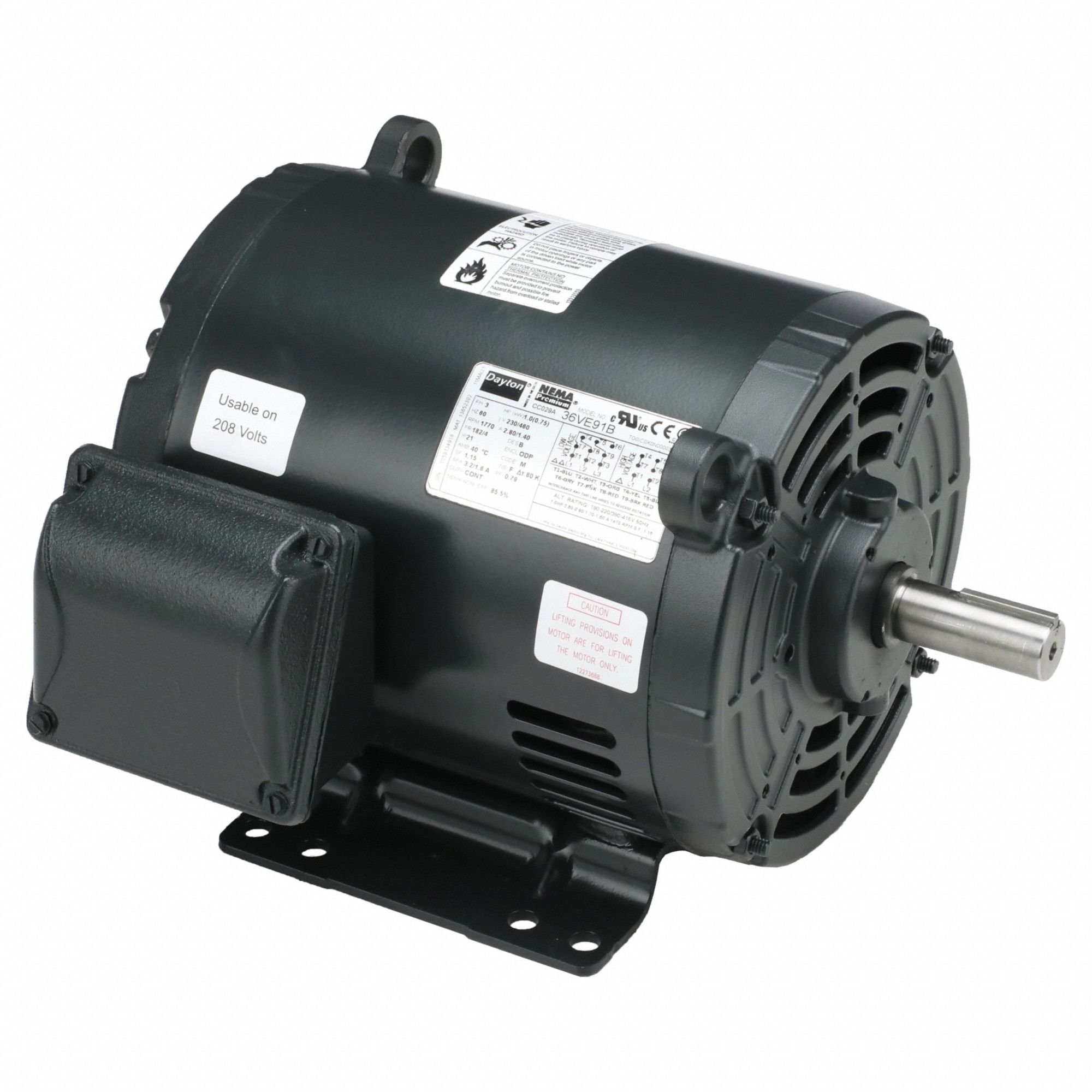 MOTEUR UG,1HP,1770TR/MIN,230/460V,182/4