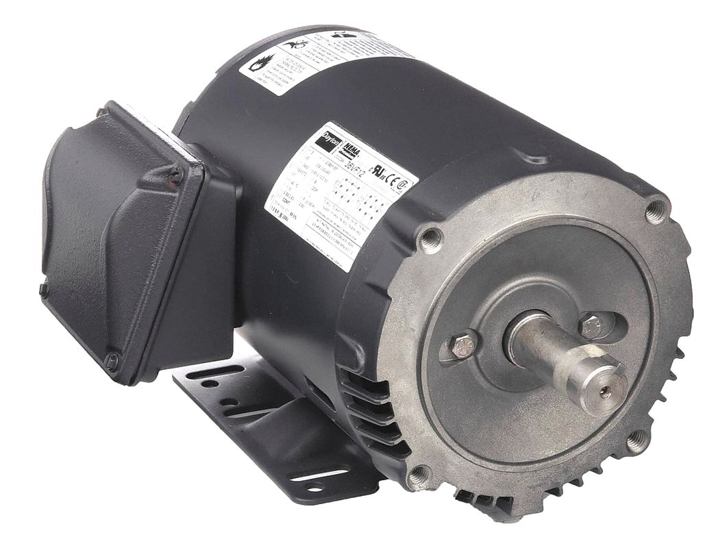 General Purpose Motor: Open Drip Proof, C-Face/Rigid Base Mount, 1 1/2 HP, 1760 Nameplate RPM
