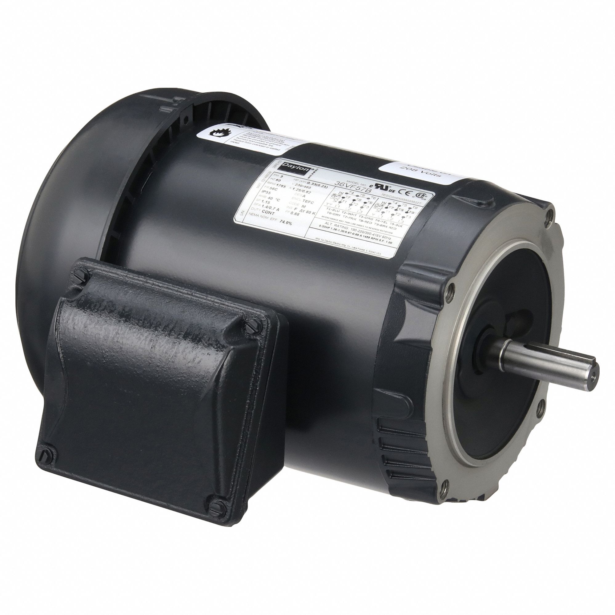 MOTEUR UG,1/3HP,1765TR/MIN,230/460V,56C