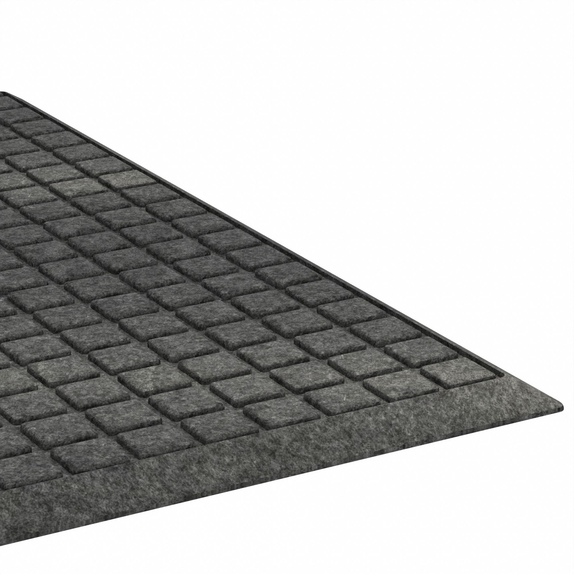 ENTRANCE MAT, WAFFLE, OUTDOOR, HEAVY, 4 X 6 FT, ⅜ IN THICK, PP/RUBBER, BEVELED EDGE