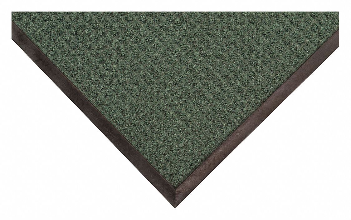 ENTRANCE FLOOR MAT, 4 X 10 FT, ⅜ IN THICK, HUNTER GREEN, INDOOR