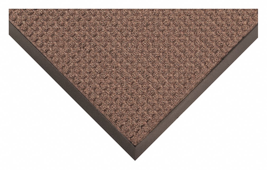 ENTRANCE FLOOR MAT, ⅜ IN THICK, BROWN, 3 X 10 FT