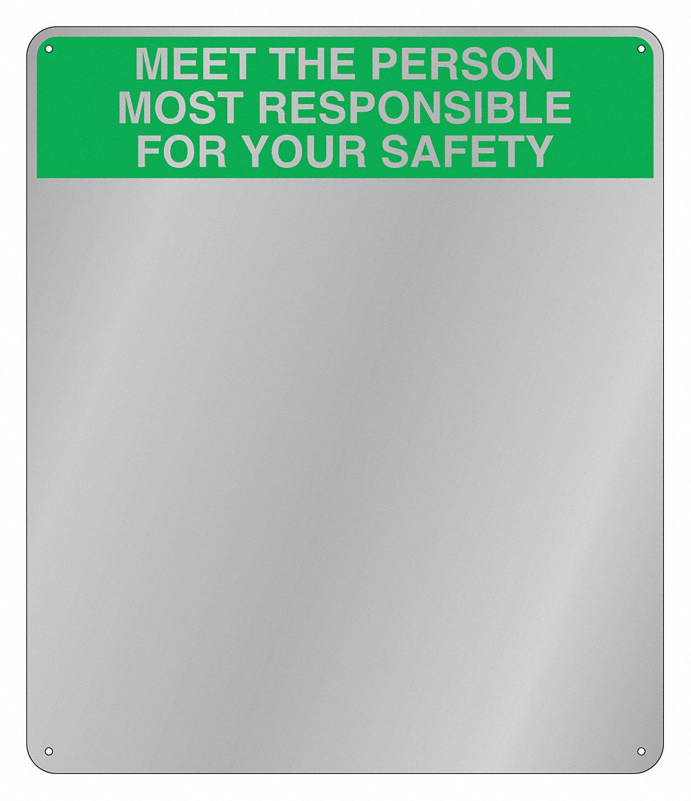 INDOOR SAFETY MIRROR, 19X16 IN, RECTANGLE, ACRYLIC, MOUNTING HOLES, ENGLISH PRINTING