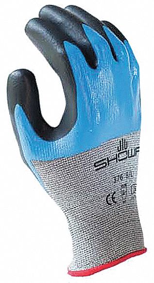 GLOVES,NITRILE/8,BLACK/BLUE,PR