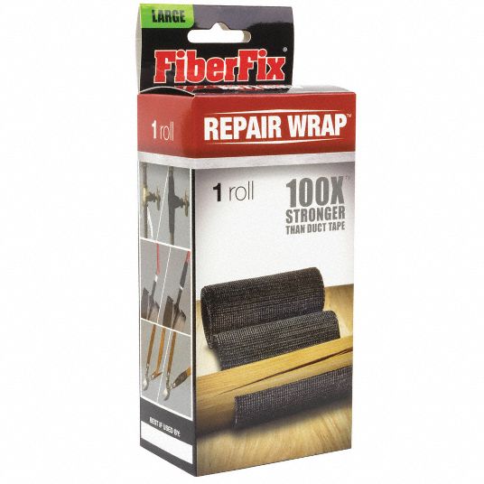 FIBERFIX 4 in x 5 ft Black Repair Wrap 36VT5438401 Grainger