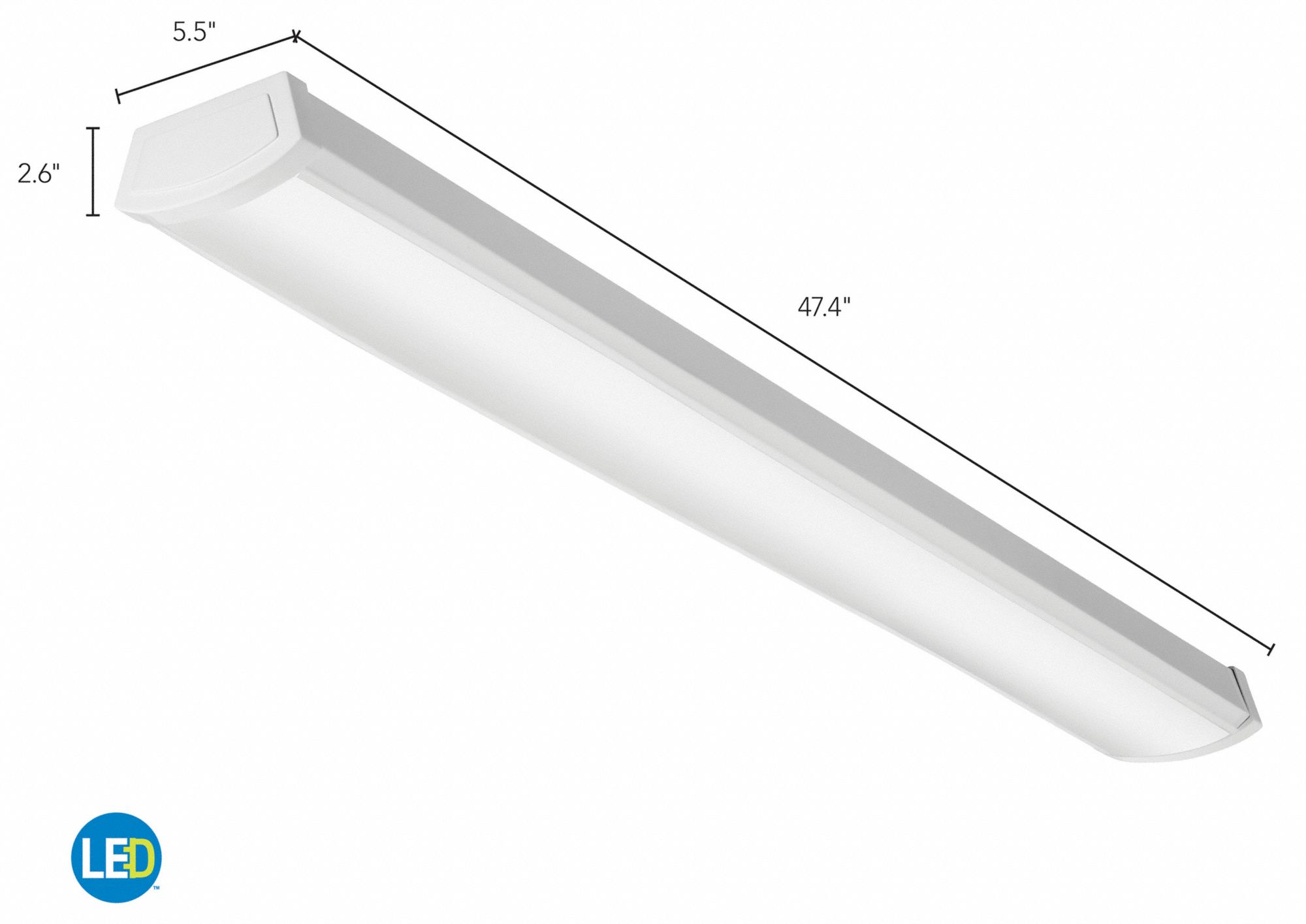 LITHONIA LIGHTING LED Wraparound Fixture 42 W Max. Fixture Watt, 4,000