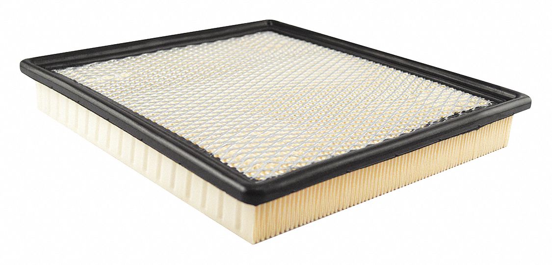 Automotive Air Filter: Panel, Engine, Rectangular, Panel, 11 3/16 in Overall Lg