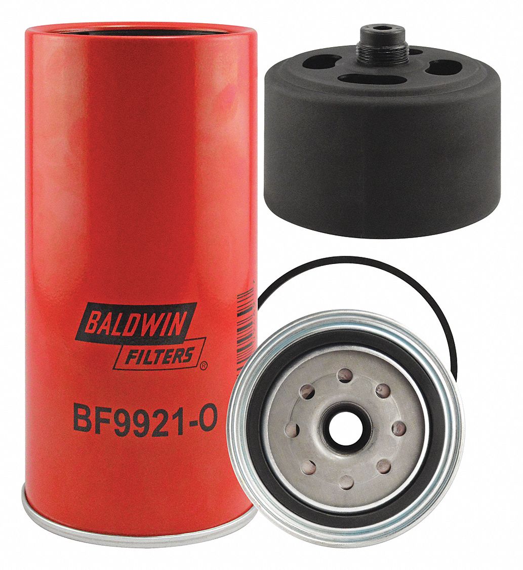 Separator: Spin-On, 4 1/4 in Outside Dia, 1"-14 Thread Size, Cellulose, John Deere