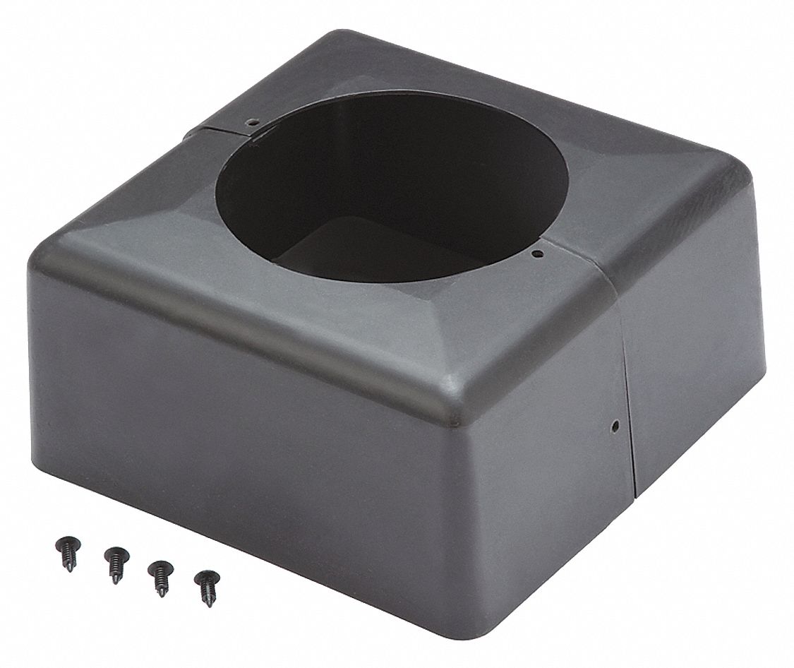 Bollard Base Cover Black 12.50 H 14.00 W