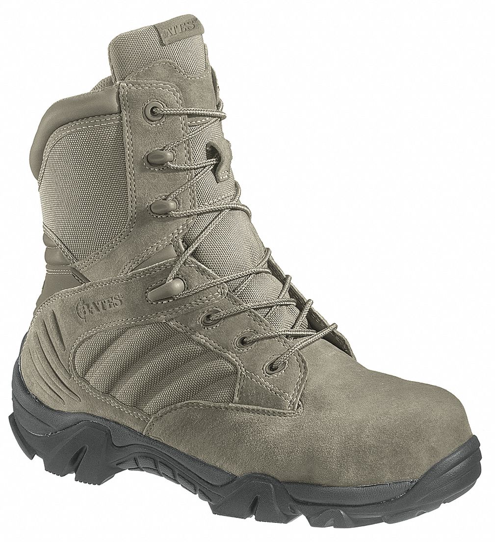 sage green composite toe boots