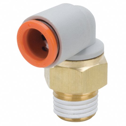 Push-To-Connect Tube to Tube Tube Fitting: Union Elbow, 1/4 OD