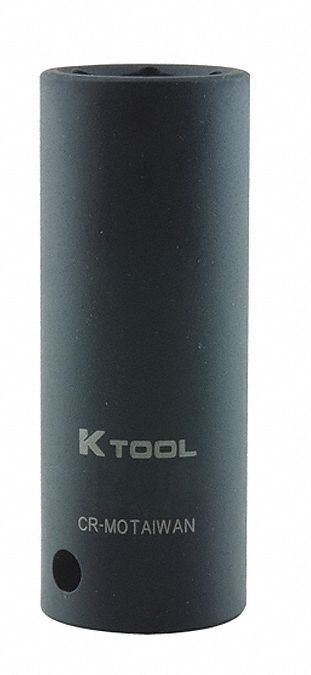 Impact Socket, SAE, 11/16in, 3-1/16in.L, Hex