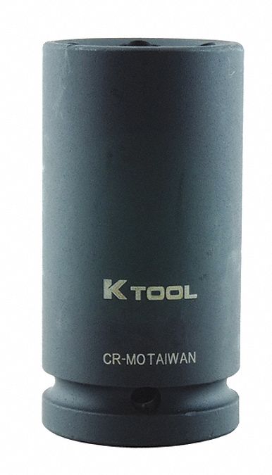 Impact Socket, SAE, 1-1/8in., 3-1/4in.L, Hex