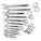 COMBINATION WRENCH SET, ALLOY STEEL, CHROME, 16 TOOLS, ¼ IN TO 1¼ IN HEAD SIZES